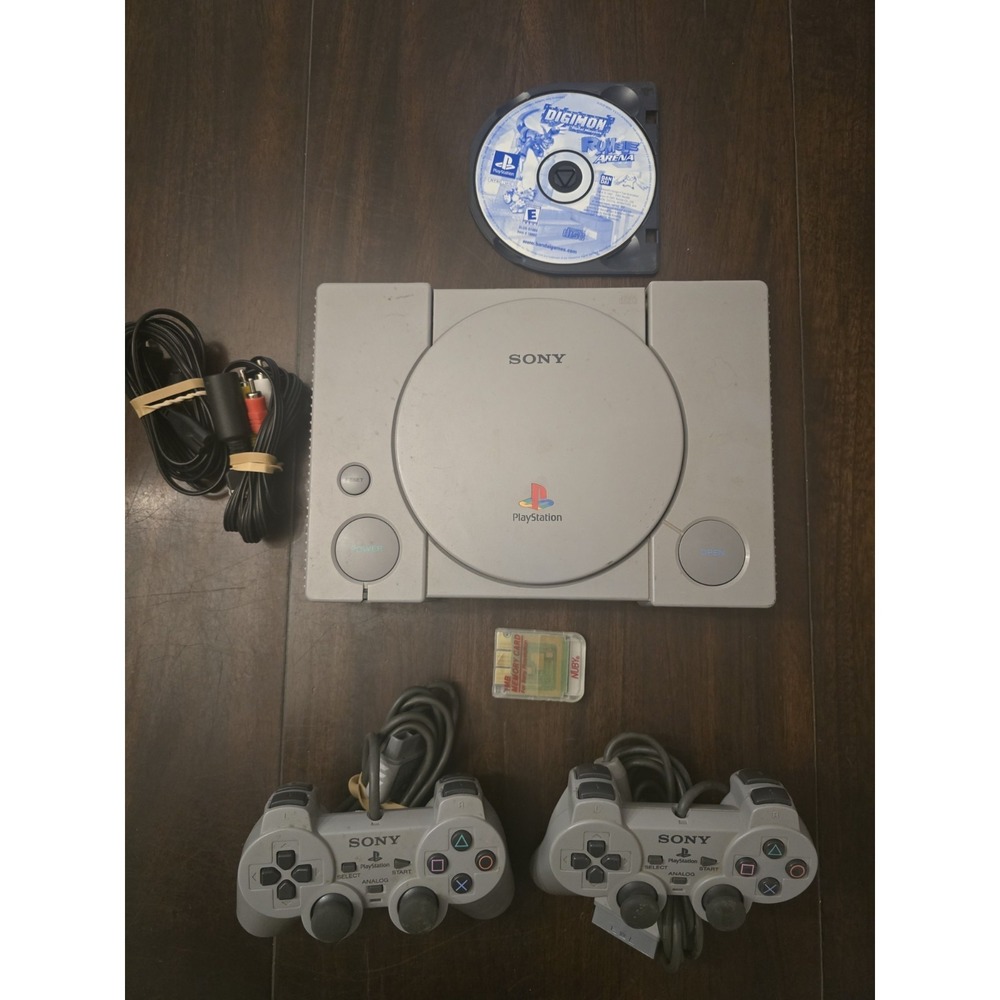 Sony PlayStation 1 PS1 Gray Console Bundle Great Condition OEM Controller Game